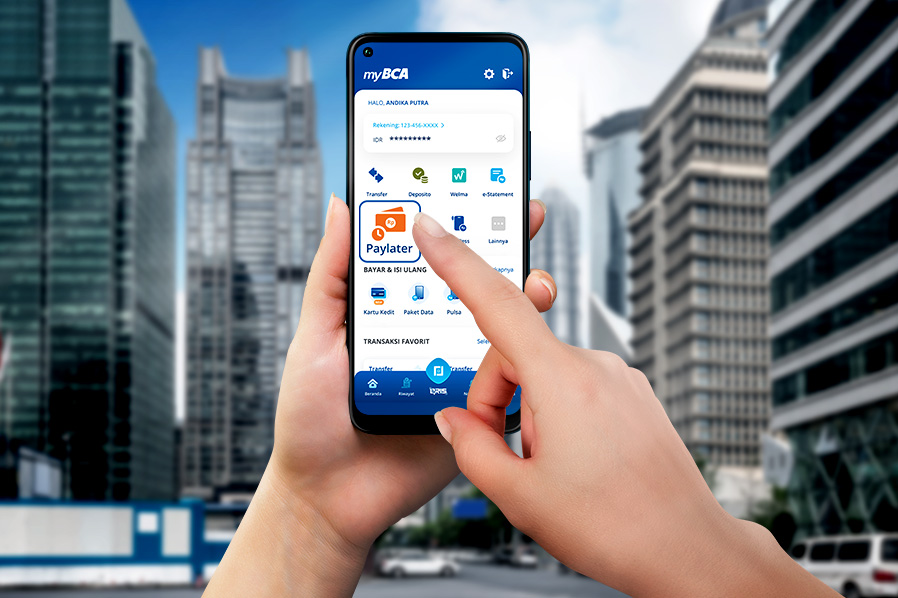 Tampilan antarmuka Paylater BCA di myBCA