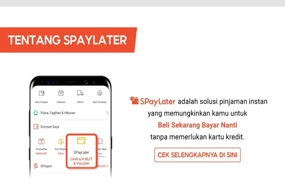 Tampilan sukses transaksi QRIS di aplikasi Shopee Paylater.